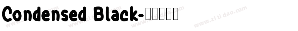 Condensed Black字体转换